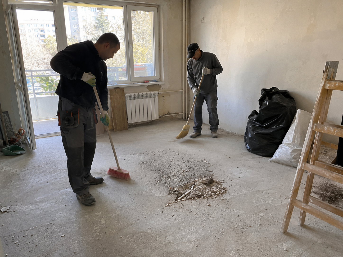 Почистване след къртене